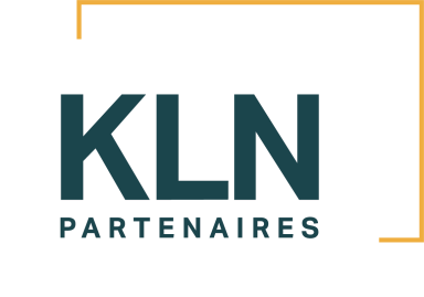 Logo de la société KLN Partenaire sur un fond vert